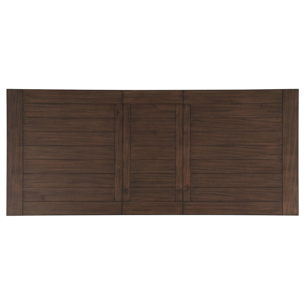 Juego de mesa de comedor rectangular Madelyn de 7 piezas en blanco costero