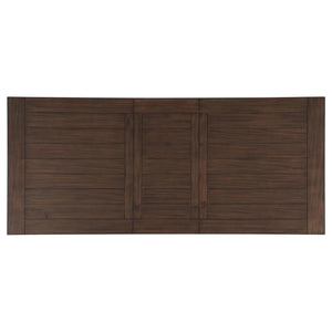 Juego de mesa de comedor rectangular Madelyn de 7 piezas en blanco costero