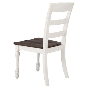 Juego de mesa de comedor rectangular Madelyn de 7 piezas en blanco costero