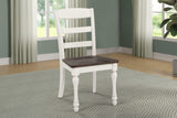 Silla de comedor de madera Madelyn en blanco costero (juego de 2)