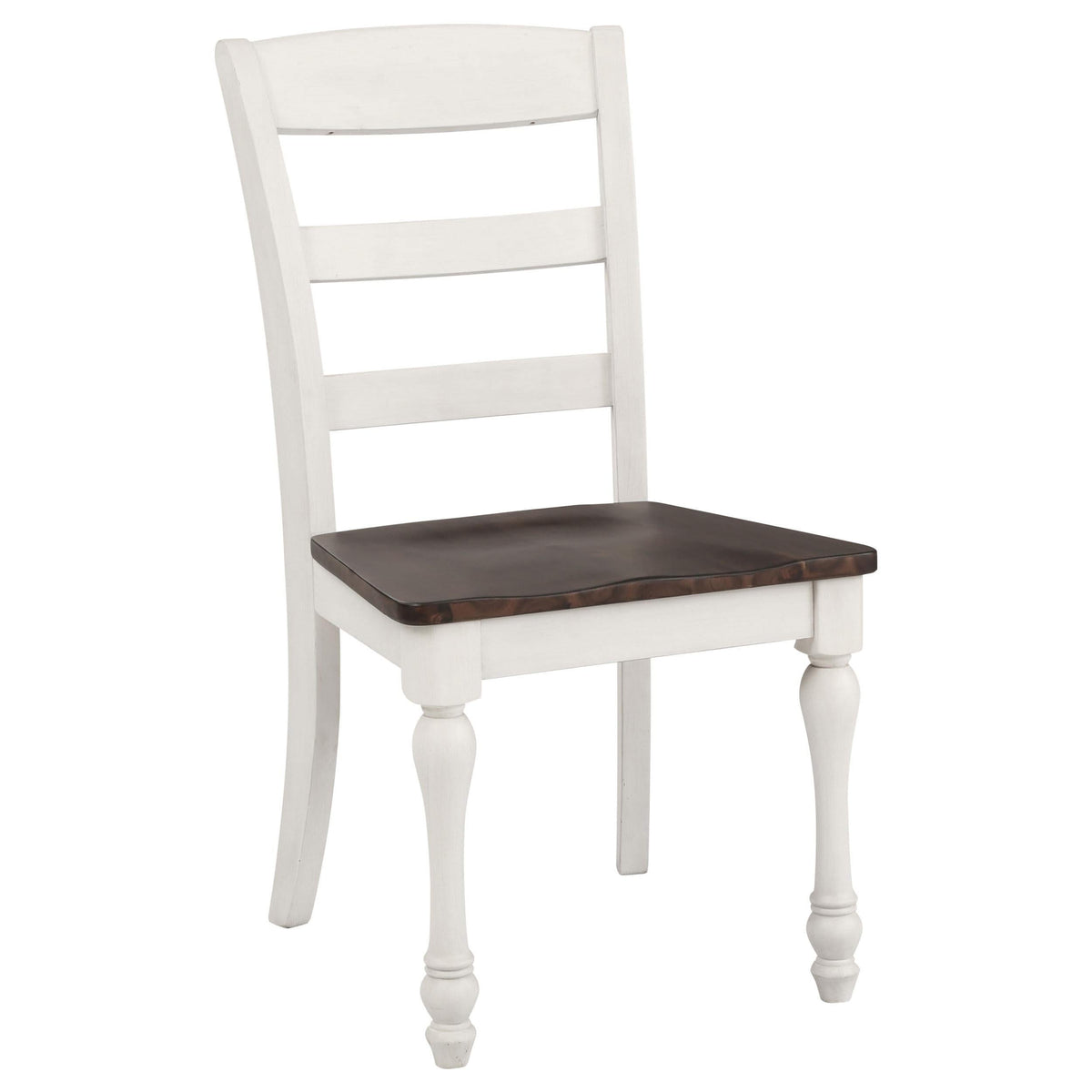 Silla de comedor de madera Madelyn en blanco costero (juego de 2)
