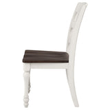 Silla de comedor de madera Madelyn en blanco costero (juego de 2)