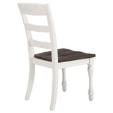 Silla de comedor de madera Madelyn en blanco costero (juego de 2)
