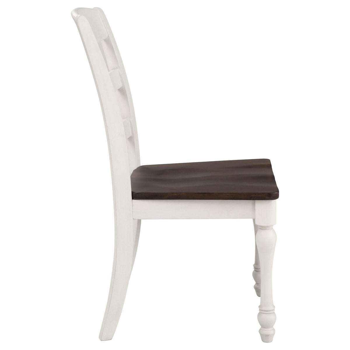 Silla de comedor de madera Madelyn en blanco costero (juego de 2)