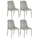 Silla de comedor tapizada Irene gris claro (juego de 4)