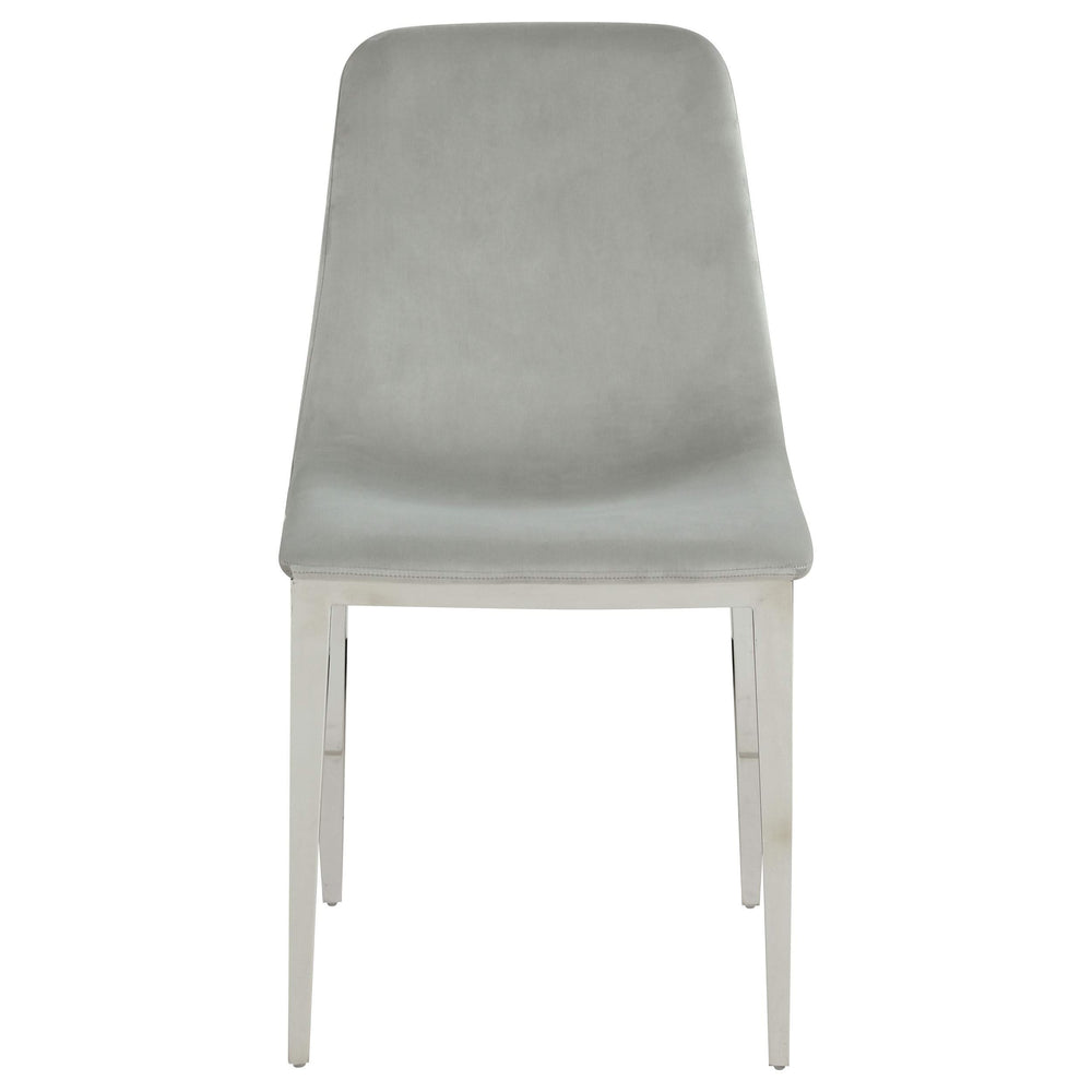 Silla de comedor tapizada Irene gris claro (juego de 4)