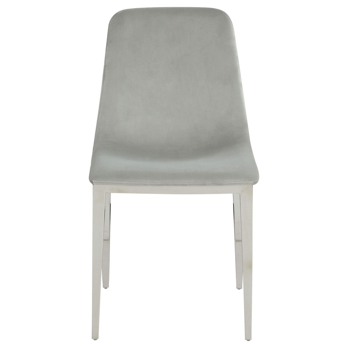 Silla de comedor tapizada Irene gris claro (juego de 4)