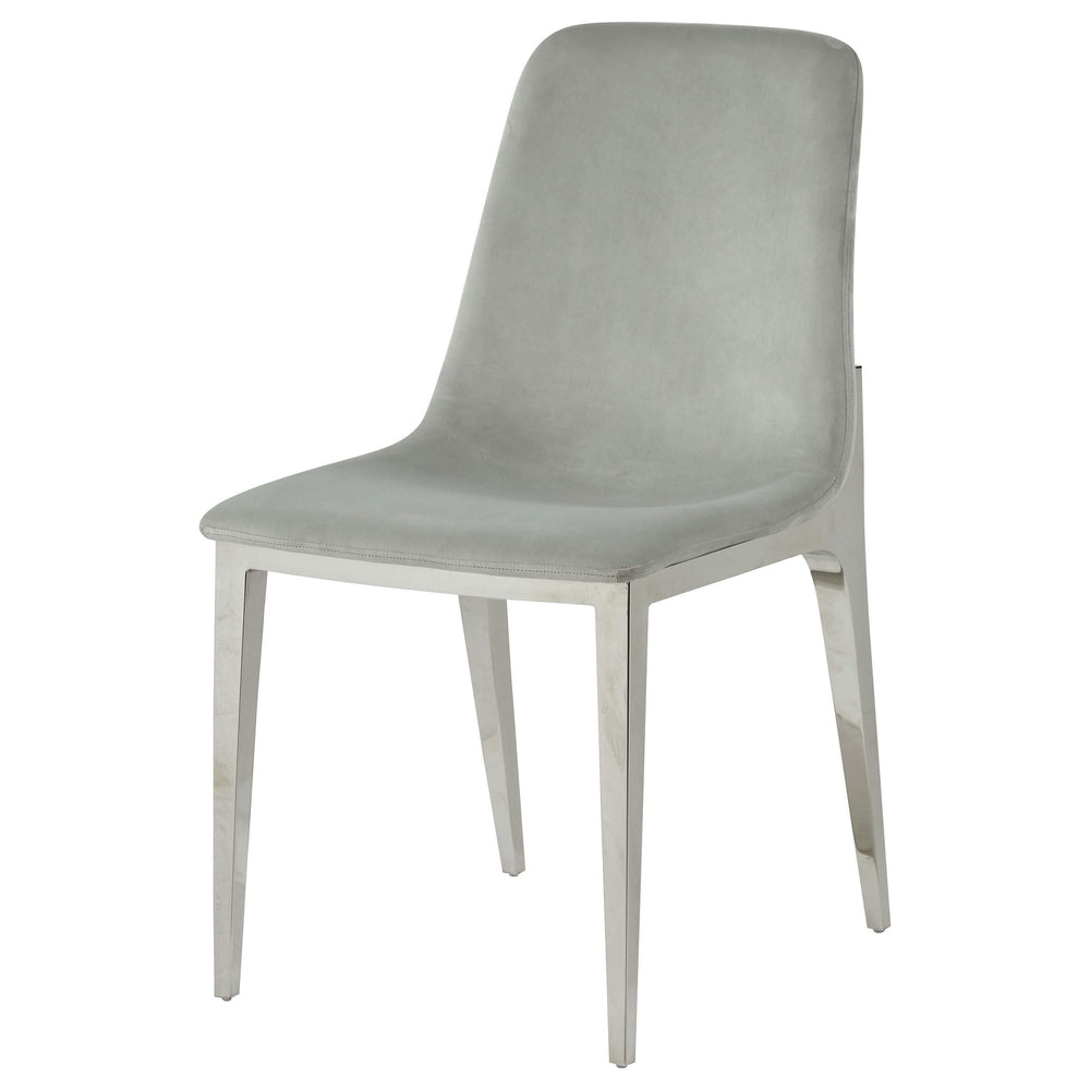 Silla de comedor tapizada Irene gris claro (juego de 4)