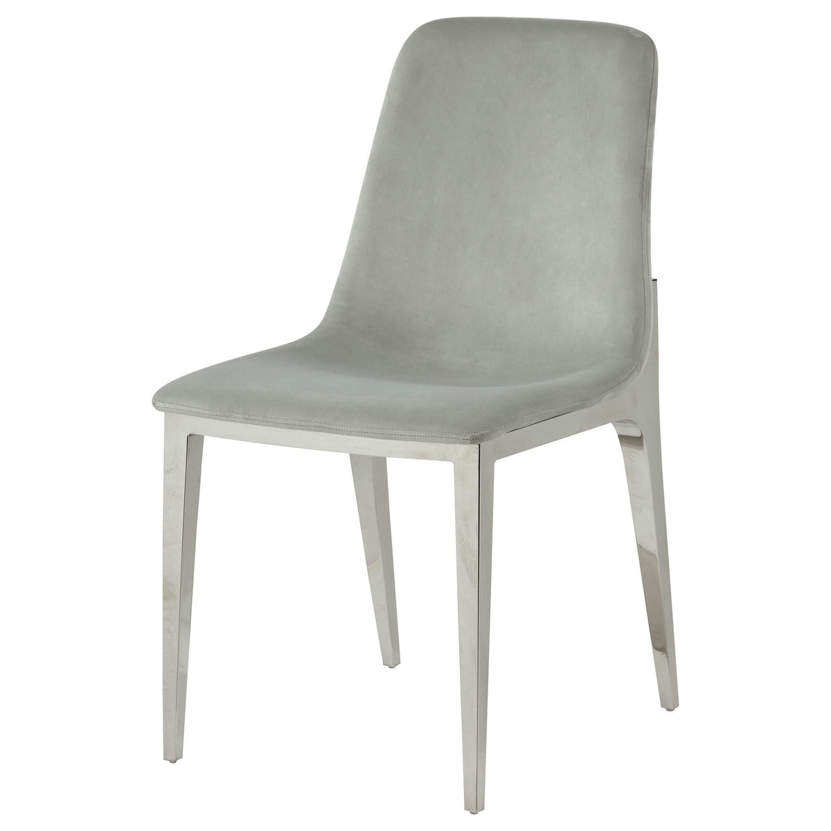 Silla de comedor tapizada Irene gris claro (juego de 4)