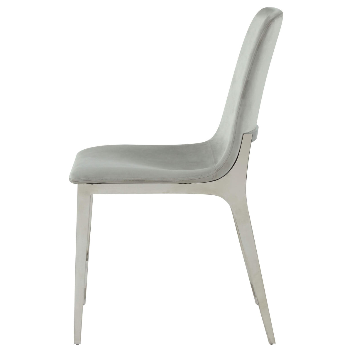 Silla de comedor tapizada Irene gris claro (juego de 4)