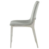 Silla de comedor tapizada Irene gris claro (juego de 4)