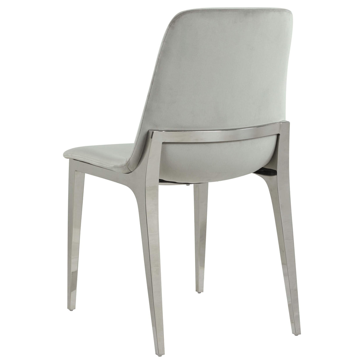 Silla de comedor tapizada Irene gris claro (juego de 4)