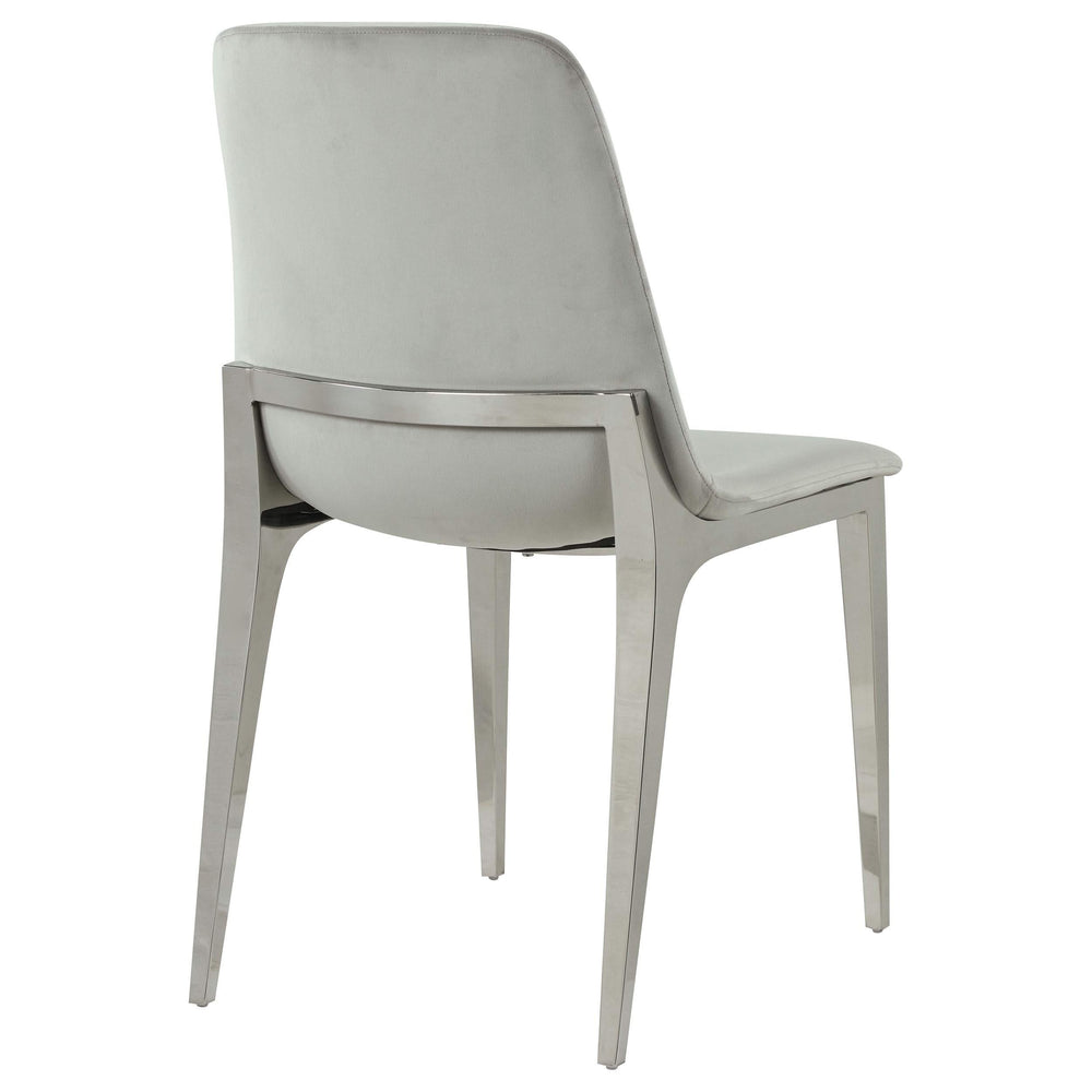 Silla de comedor tapizada Irene gris claro (juego de 4)