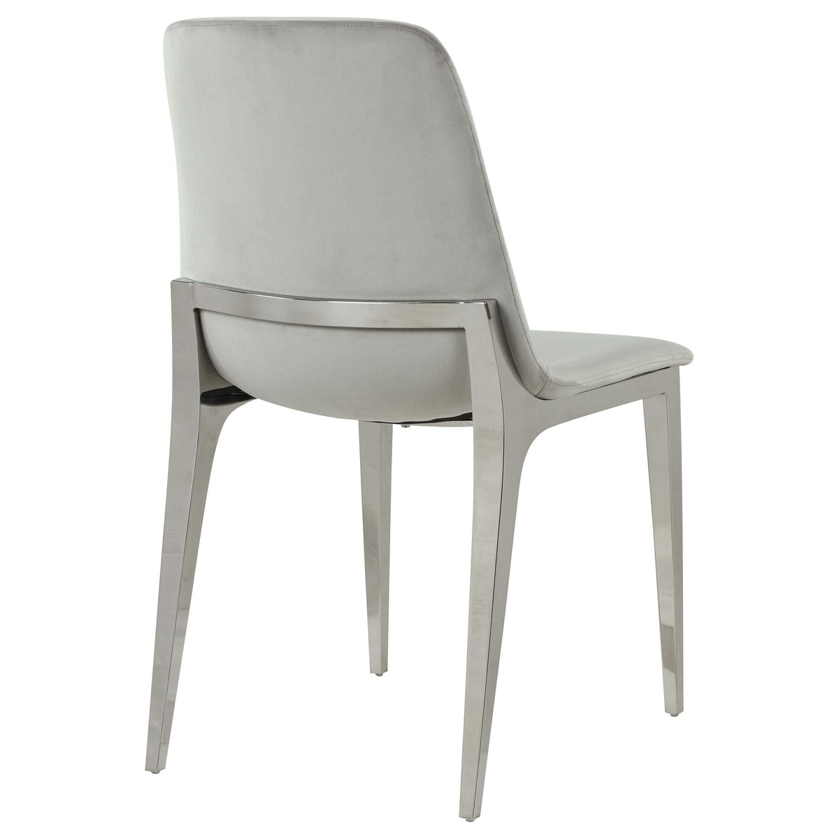 Silla de comedor tapizada Irene gris claro (juego de 4)