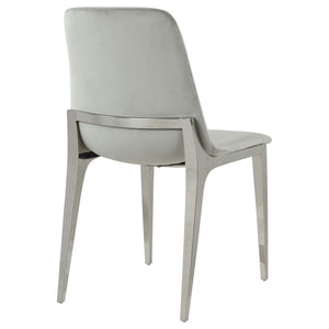 Silla de comedor tapizada Irene gris claro (juego de 4)