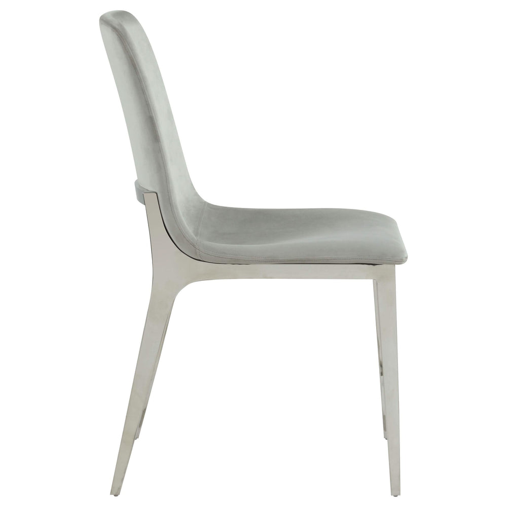 Silla de comedor tapizada Irene gris claro (juego de 4)