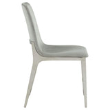 Silla de comedor tapizada Irene gris claro (juego de 4)