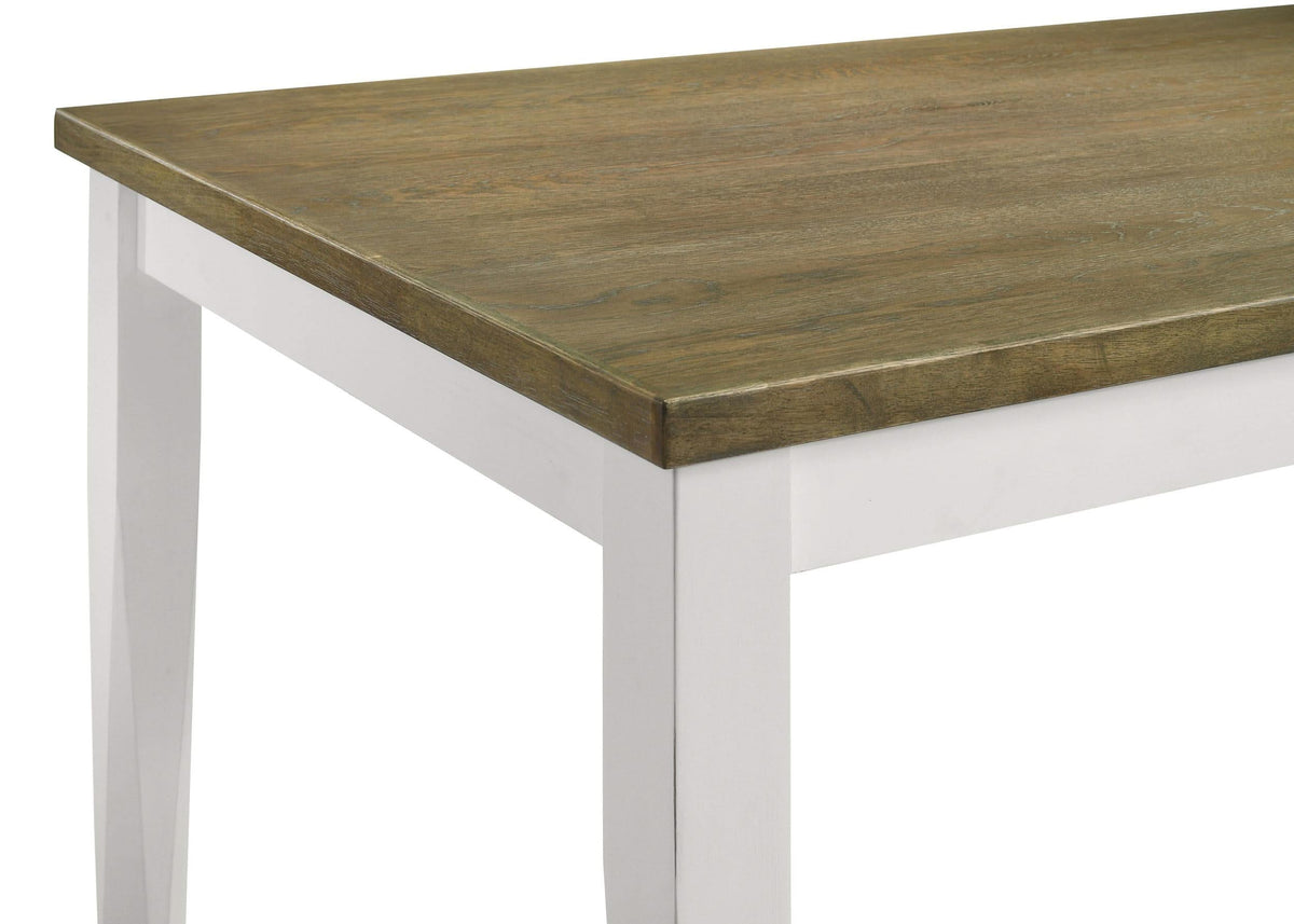 Juego de comedor rectangular Appleton de 5 piezas en blanco desgastado
