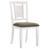 Juego de comedor rectangular Appleton de 5 piezas en blanco desgastado