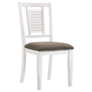 Juego de comedor rectangular Appleton de 5 piezas en blanco desgastado