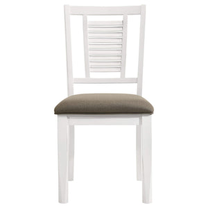 Juego de comedor rectangular Appleton de 5 piezas en blanco desgastado