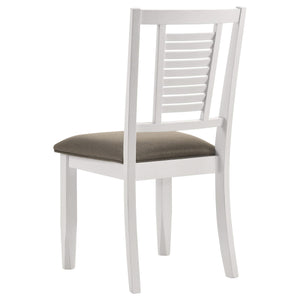 Juego de comedor rectangular Appleton de 5 piezas en blanco desgastado