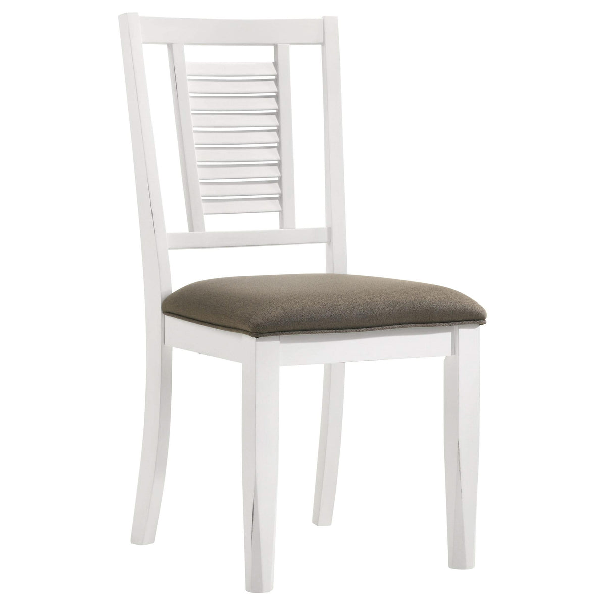 Silla de comedor de madera Appleton en blanco envejecido (juego de 2)