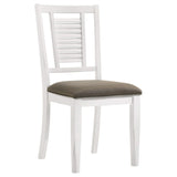 Silla de comedor de madera Appleton en blanco envejecido (juego de 2)