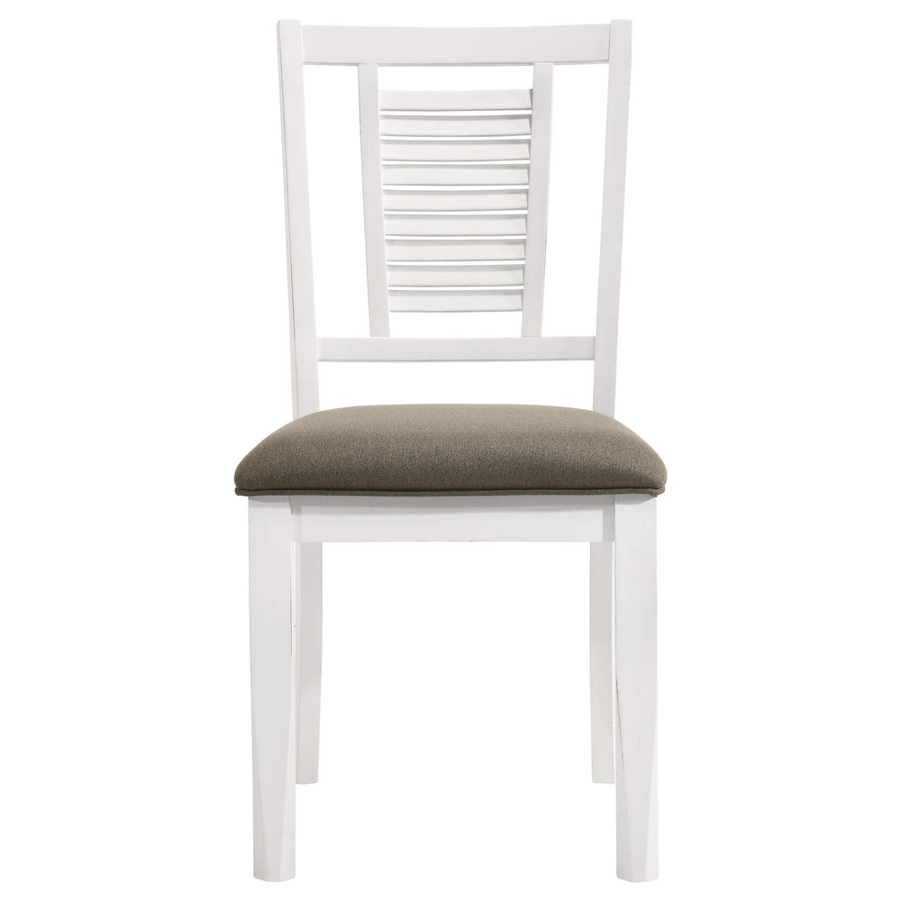 Silla de comedor de madera Appleton en blanco envejecido (juego de 2)