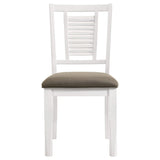 Silla de comedor de madera Appleton en blanco envejecido (juego de 2)
