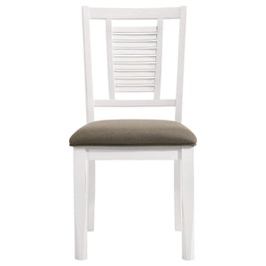 Silla de comedor de madera Appleton en blanco envejecido (juego de 2)