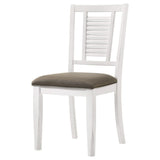 Silla de comedor de madera Appleton en blanco envejecido (juego de 2)