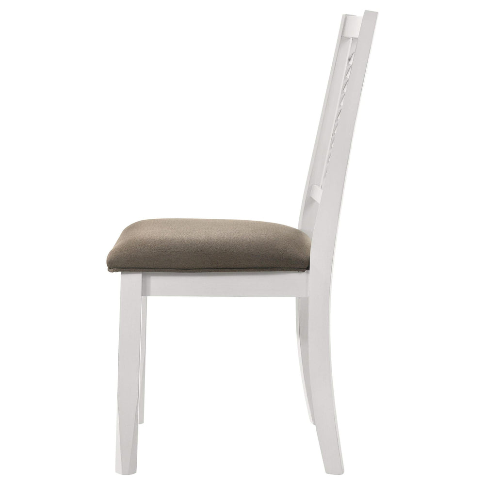 Silla de comedor de madera Appleton en blanco envejecido (juego de 2)
