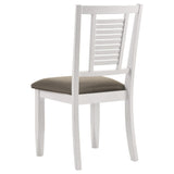 Silla de comedor de madera Appleton en blanco envejecido (juego de 2)