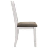 Silla de comedor de madera Appleton en blanco envejecido (juego de 2)