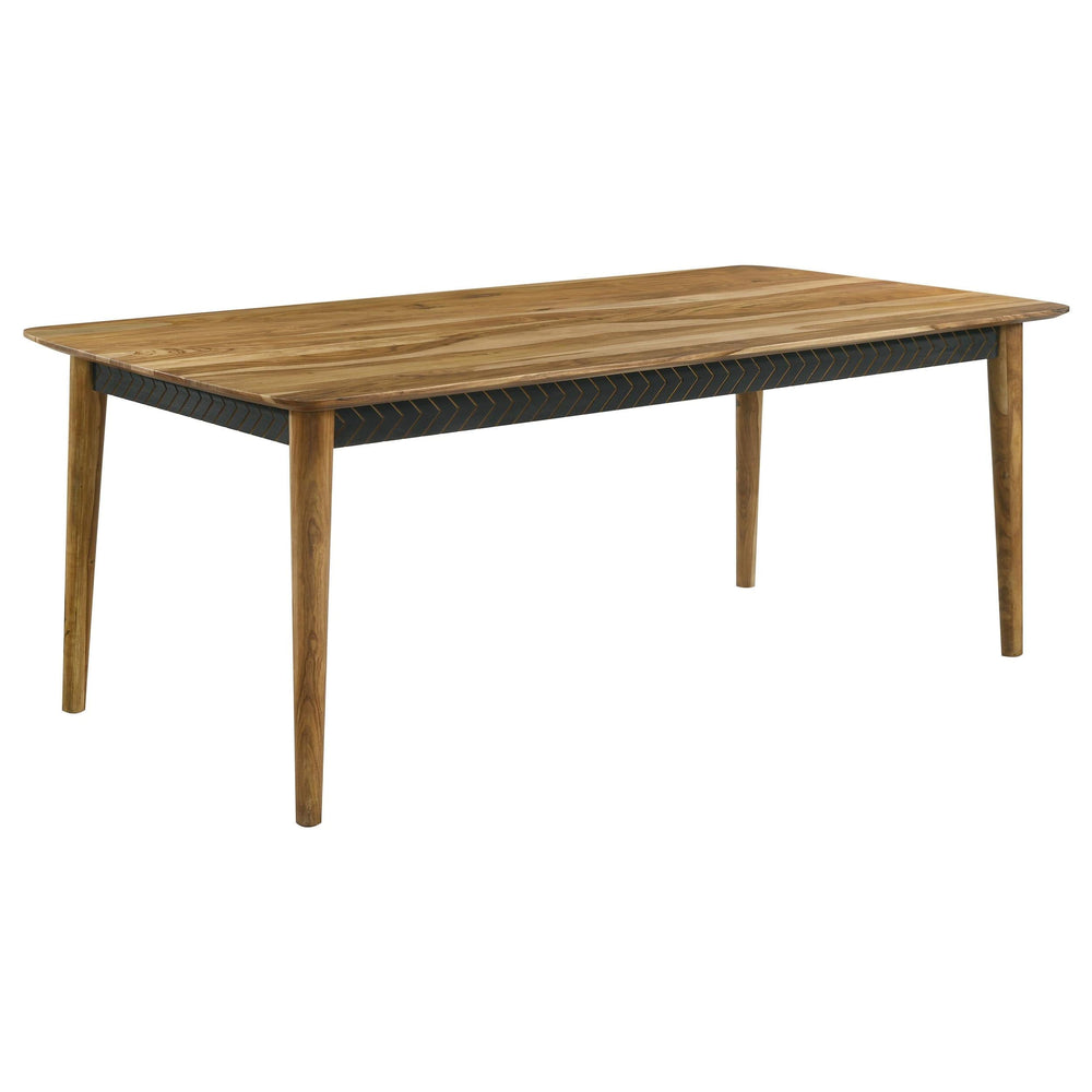 Juego de comedor Partridge de 5 piezas en sheesham natural y camello