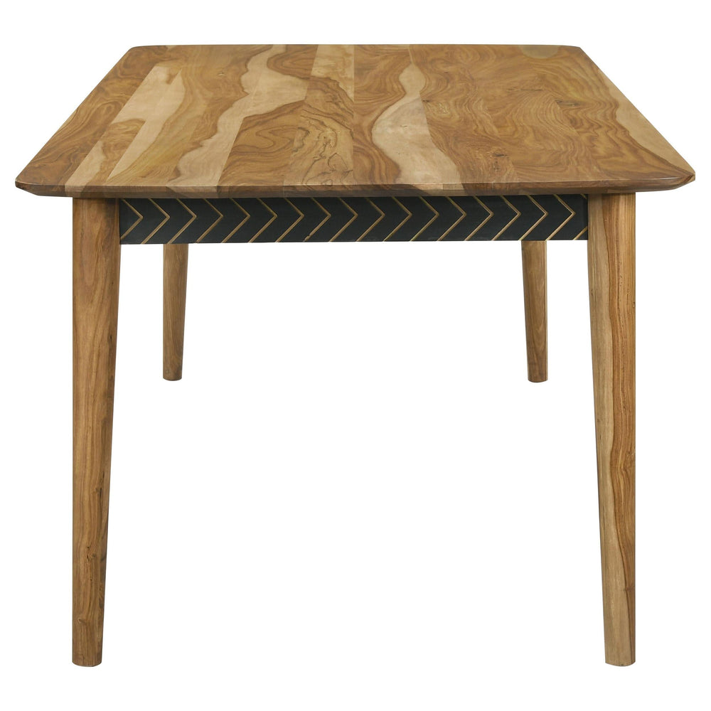 Juego de comedor Partridge de 5 piezas en sheesham natural y camello