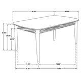 Juego de comedor Partridge de 5 piezas en sheesham natural y camello