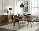 Juego de comedor Partridge de 6 piezas en sheesham natural y espresso