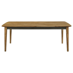 Juego de comedor Partridge de 6 piezas en sheesham natural y espresso