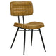 Silla de comedor tapizada en cuero Misty color camel (juego de 2)
