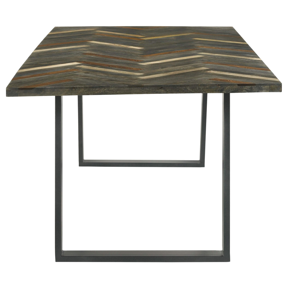 Juego de comedor rectangular Misty de 5 piezas en sheesham y camello