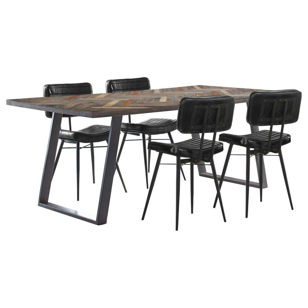 Juego de comedor rectangular Misty de 5 piezas en sheesham y espresso