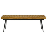 Juego de comedor rectangular Misty de 6 piezas en sheesham y camello