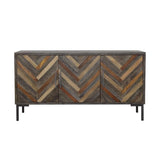 Misty Servidor rectangular de 3 puertas Sheesham gris