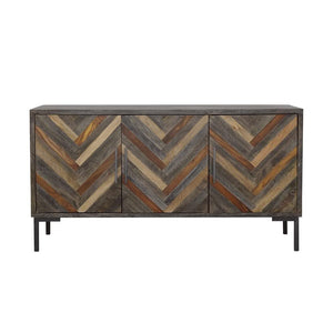Misty Servidor rectangular de 3 puertas Sheesham gris