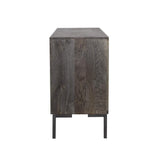 Misty Servidor rectangular de 3 puertas Sheesham gris