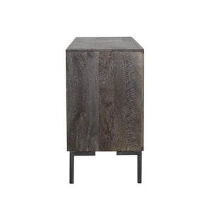 Misty Servidor rectangular de 3 puertas Sheesham gris