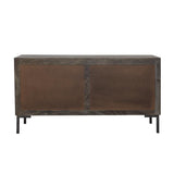 Misty Servidor rectangular de 3 puertas Sheesham gris