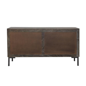 Misty Servidor rectangular de 3 puertas Sheesham gris